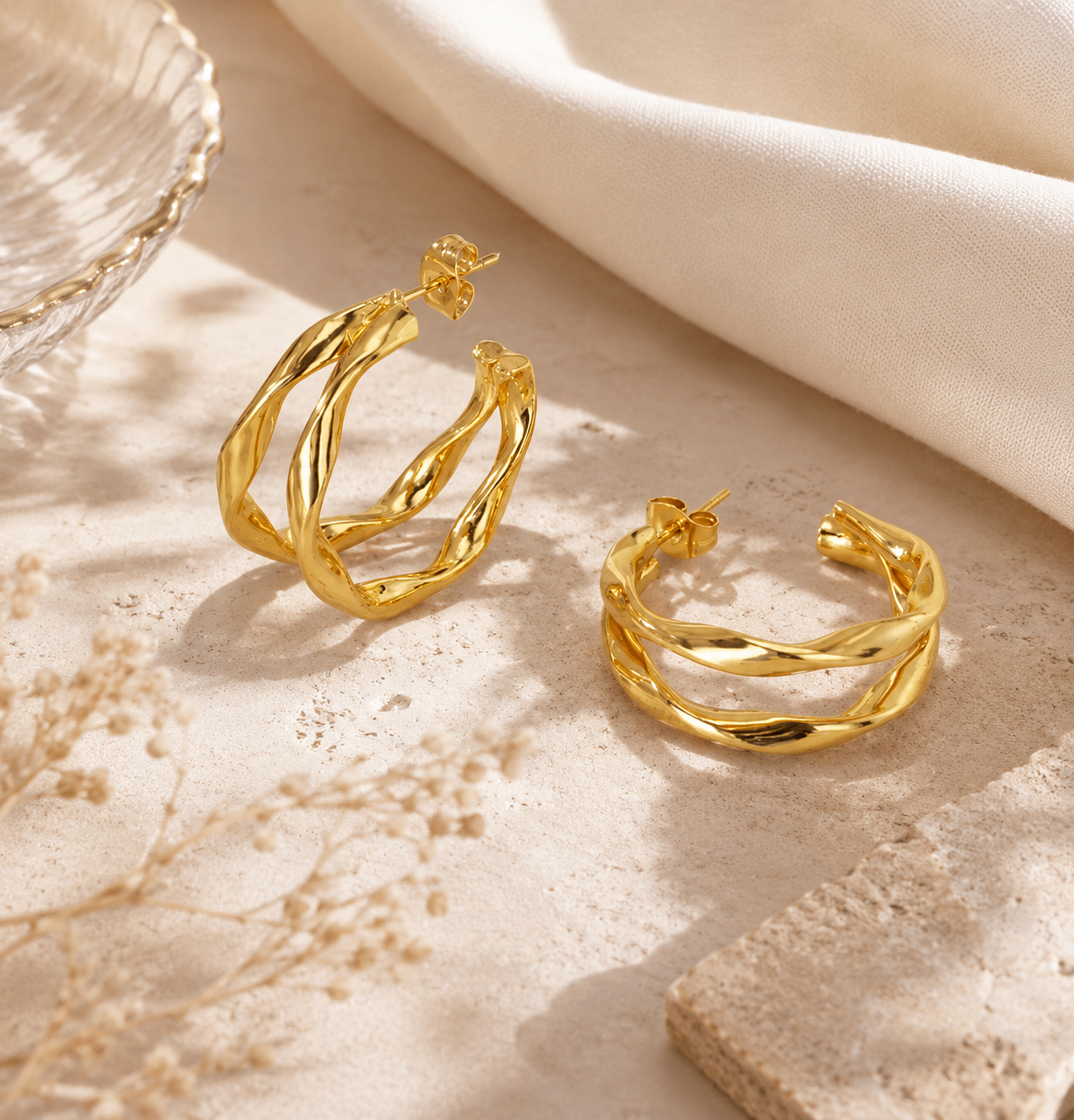 Boucles d’oreilles Elowen Twist