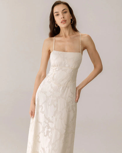 Jacquard Slip Maxi Jurk