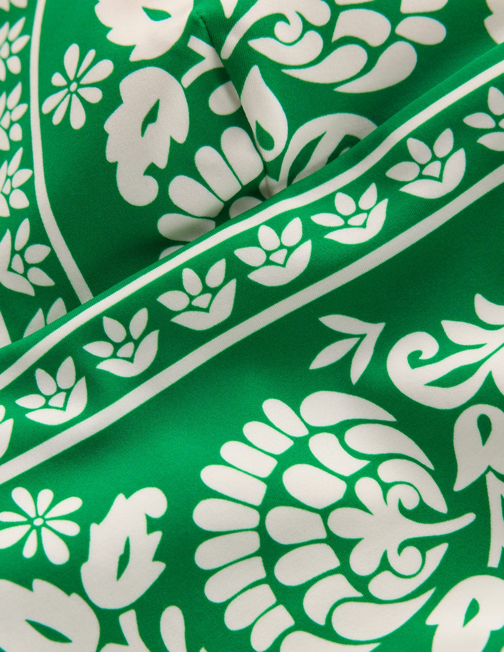 Maillot De Bain Mykonos à Encolure en V Profonde, Motif Ornate Floret