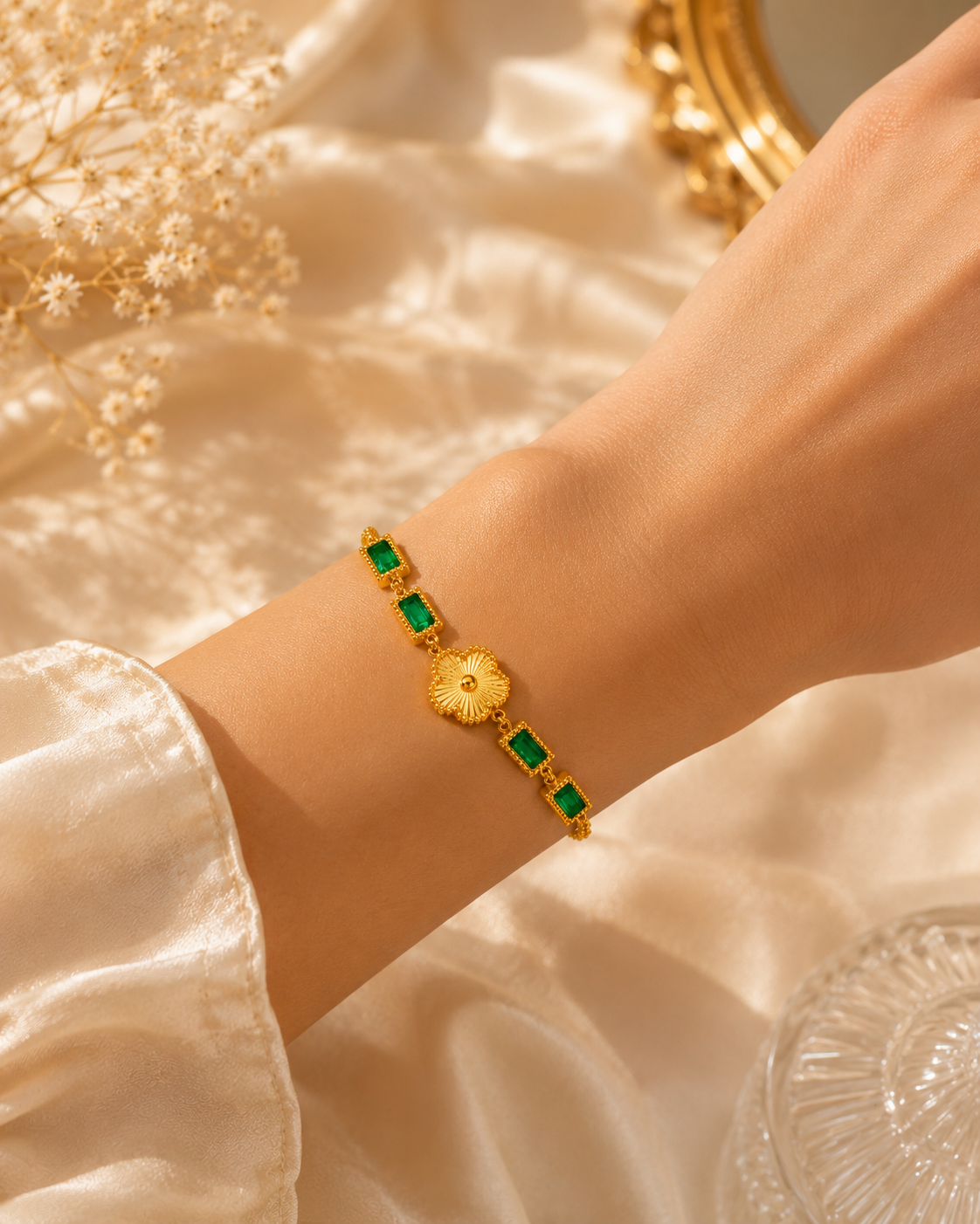 Bracelet Émeraude Fleur™
