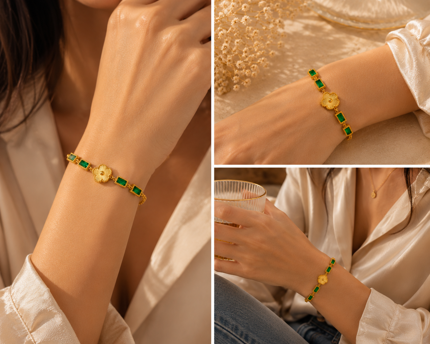 Bracelet Émeraude Fleur™