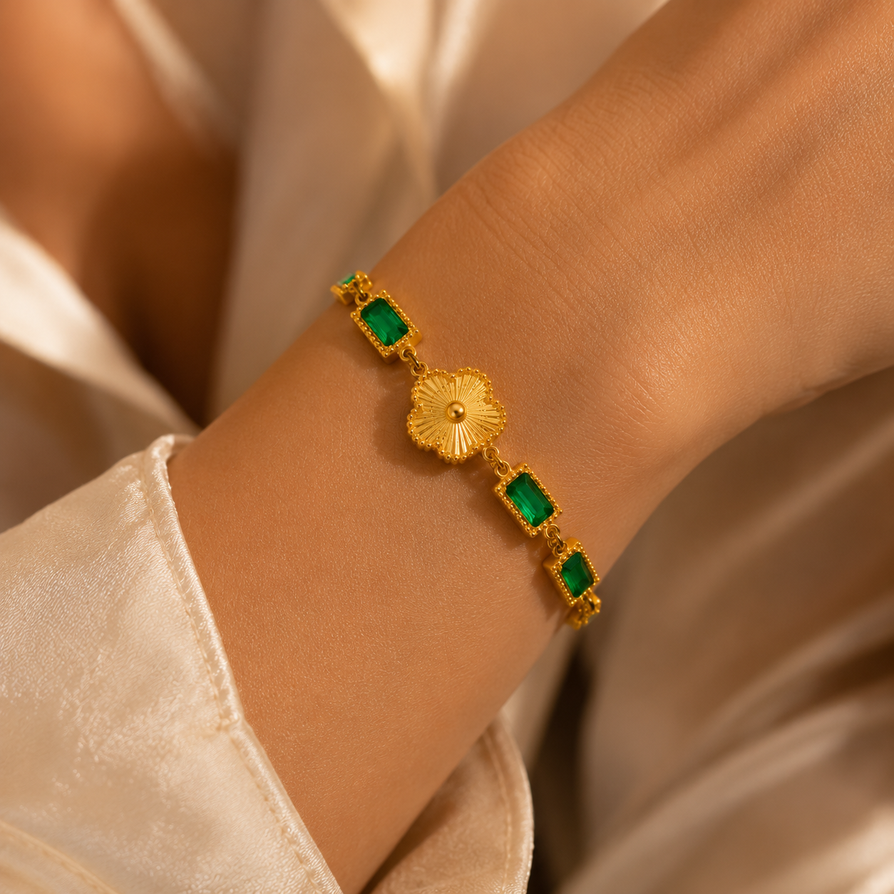 Bracelet Émeraude Fleur™