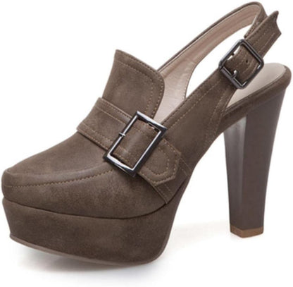 Monroe | Escarpins Slingback Vintage à Plateforme