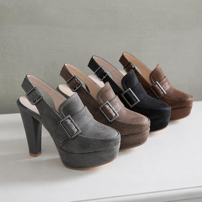 Monroe | Escarpins Slingback Vintage à Plateforme