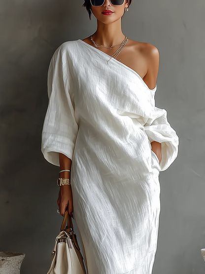 Robe Asymétrique Fluide élégance Naturelle