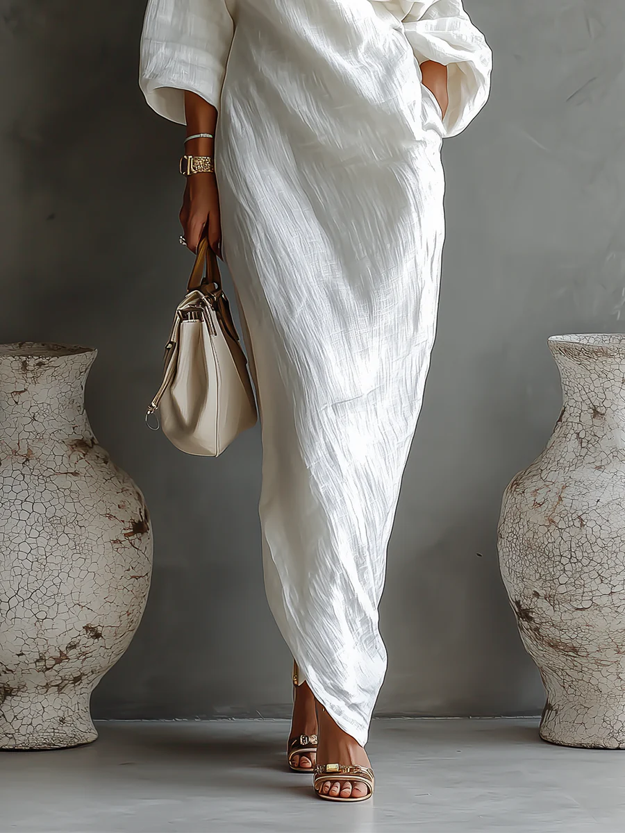 Robe Asymétrique Fluide élégance Naturelle