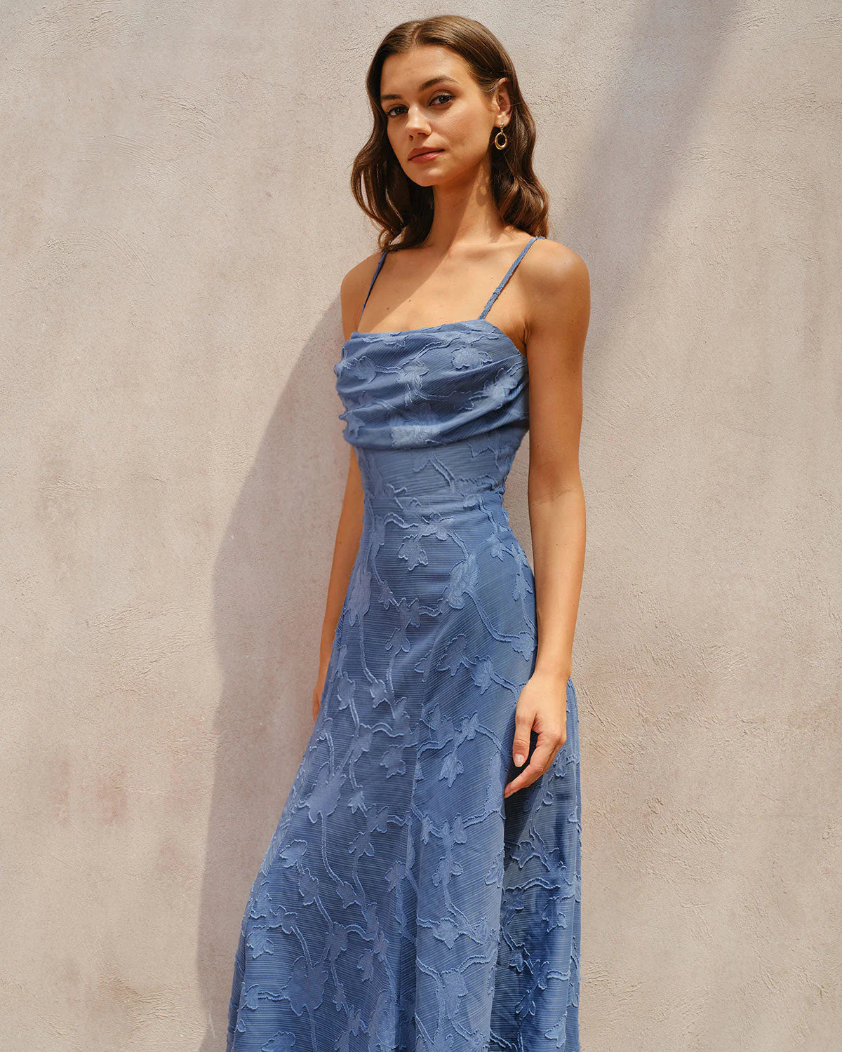 Jacquard Slip Maxi Jurk